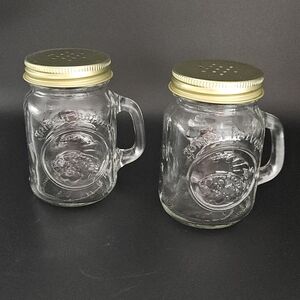 Vintage Golden Harvest Mini Mason Jar Salt and Pepper Shakers